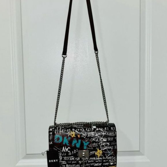 New DKNY Cleo Graffiti Crossbody Bag - Picture 3 of 6